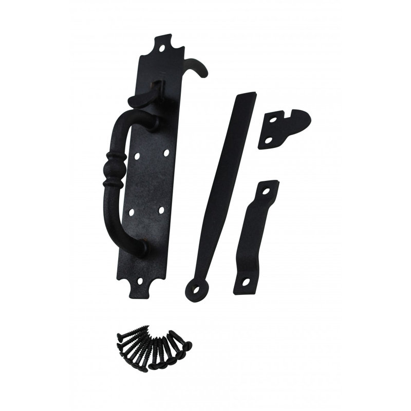 Black Cast Iron Norfolk Door and Gate Thumb Latch 8"