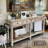 Rustic Birch Wood Console Table