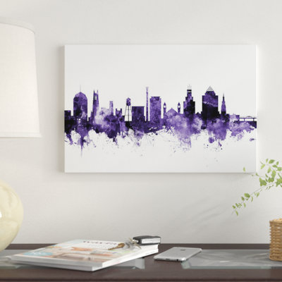 «Durham, North Carolina Skyline» par Michael Tompsett, impression