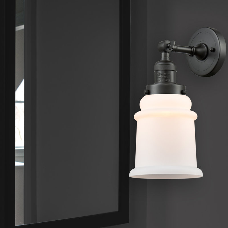 Galaviz Dimmable Bath Sconce, 6 Watt Vinage LED Bulb, Oil Rubbed Bronze, Matte White Cased