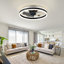 15.75" Low Profile Modern Style LED Ceiling Fan Light, APP+Remote Control, 6-Speed Fan, All Seasons-109247533-93722319-93722321
