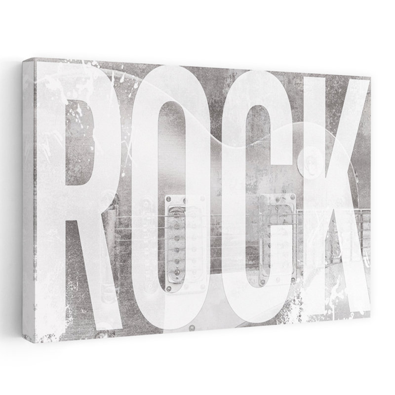 Grungy rock, art abstrait rétro, H 16 po x l 24 po