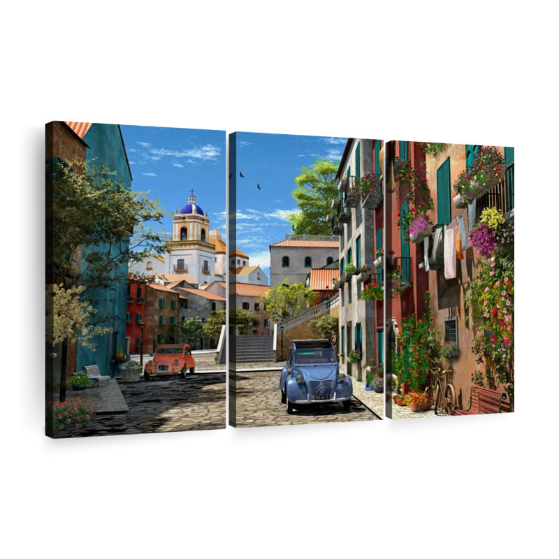 «Méditerranée matin», reproduction sur toile, H 24 po x l 38 po