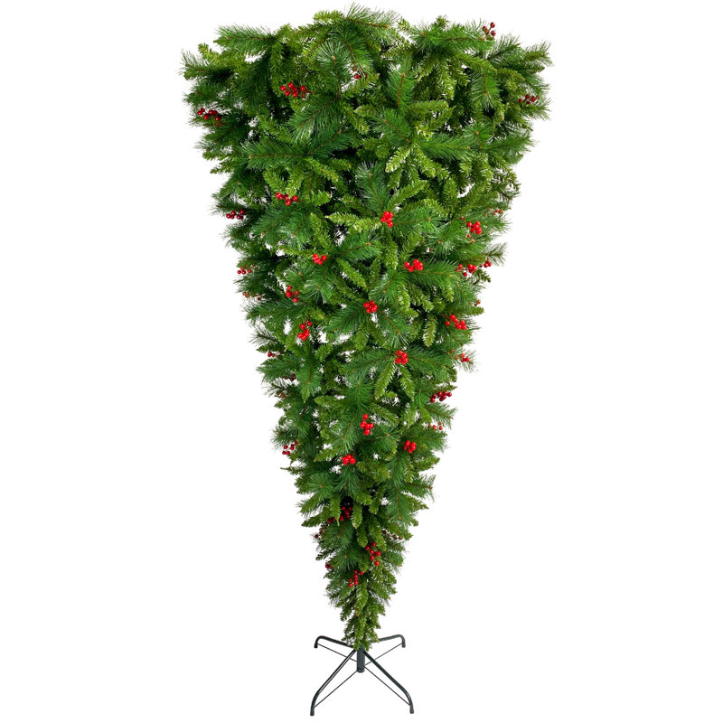 Arbre de Noël à l'envers et épinette verte 88,8 po H