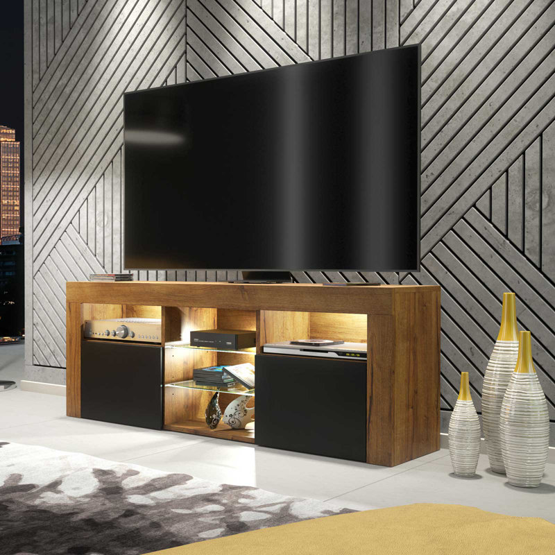 Annagrove TV Stand, Oak/Black