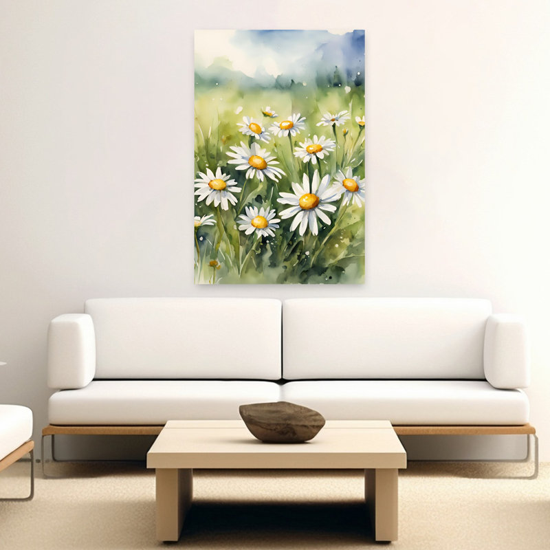 Art contemporain contemporain Aster Daisy, H 60 po x l 40 po