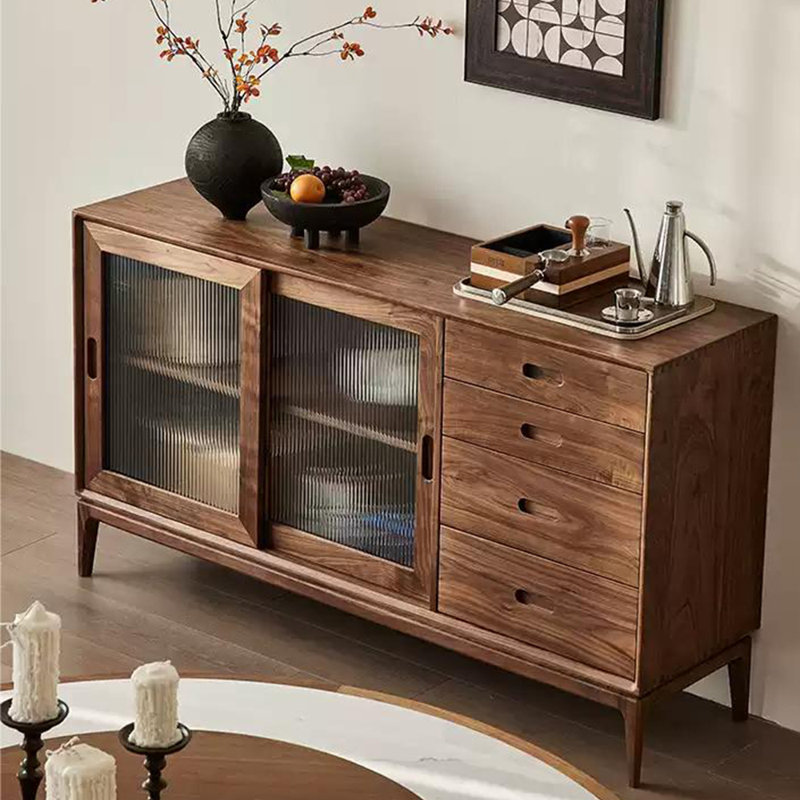 All solid wood black walnut retro locker