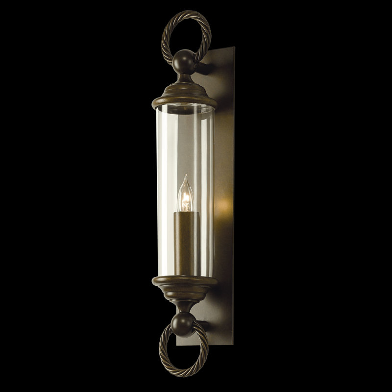 Applique murale d'extérieur Cavo, Blanc marin, Verre transparent