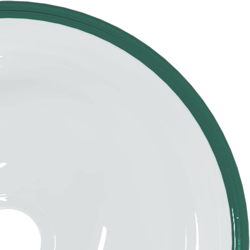 17 Stories Kaitie Glass Circular Sink, Transparent, 12cm H x 30cm W x 30cm D
