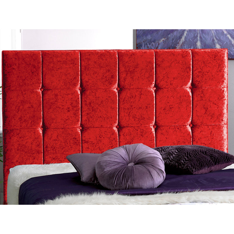 Margaux Upholstered Bed, Red Crush Velvet, Super King (6')