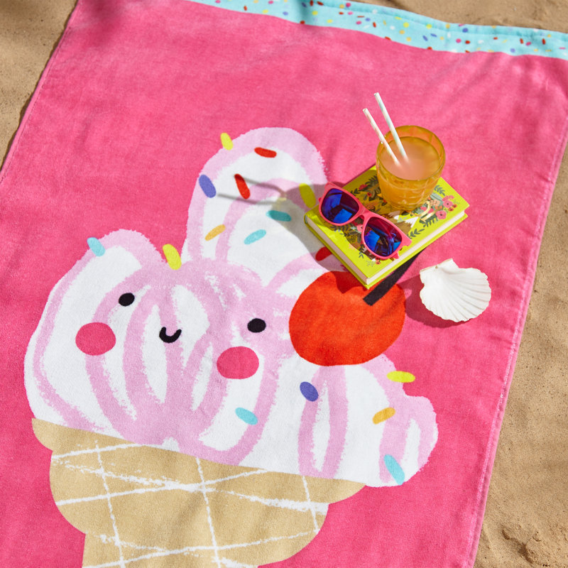 I'm Melting 100% Cotton Beach Towel Pink