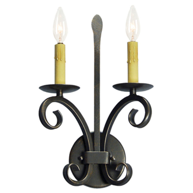 Valetta Steel Candle Wall Light