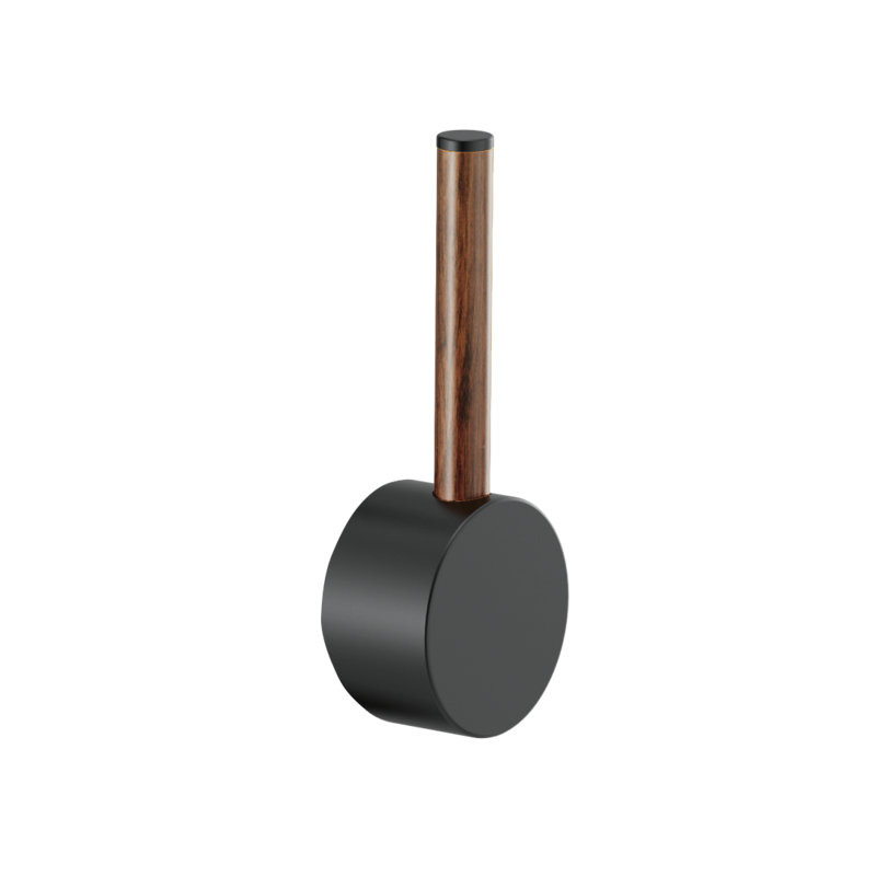 Odin® SmartTouch® Pull-Down Faucet with Arc Spout, Matte Black, Wood Lever
