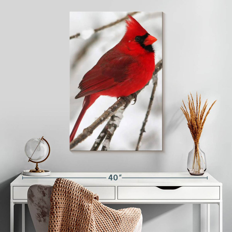 Brampt Birch Tree And Cardinal, 30" H x 20" W