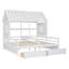 Lits plateforme House avec tiroirs, combinaison de lits côte à côte-1200191952