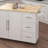 Kitchen Island with Spice Rack, Towel Rack and Extensible Solid Wood Table Top-White-1247339617