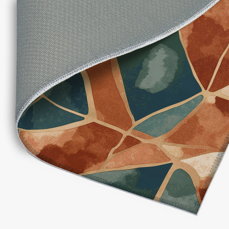 Tapis intérieur et extérieur Ochre Outline, Rectangle 4pi x 6 pi