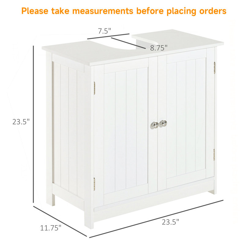 Meuble-lavabo sur pied 24 po - Blanc