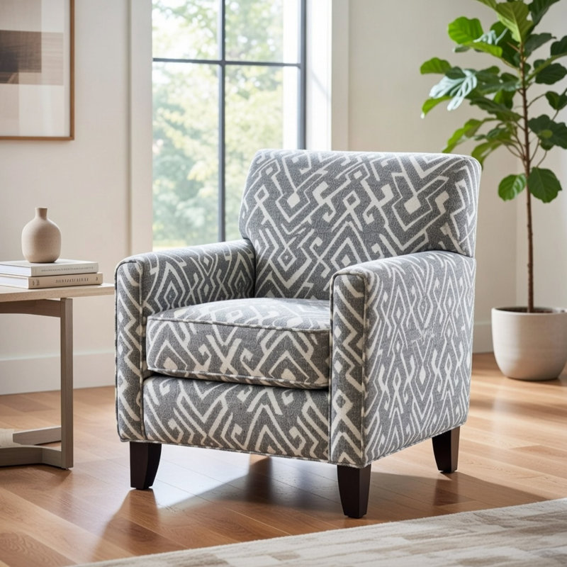 Aravis 30" Wide Polyester Armchair, Chevy Storm Polyester Blend