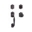 Westcliff Handleset with Single Cylinder Deadbolt and Door Knob and Rosette