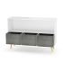 Bibliothèque de rangement Treqwan, Gris, H 23,62 po x l 35,43 po x P 11,02 po
