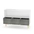 Bibliothèque de rangement Treqwan, H 23,62 po x l 35,43 po x P 11,02 po, Gris