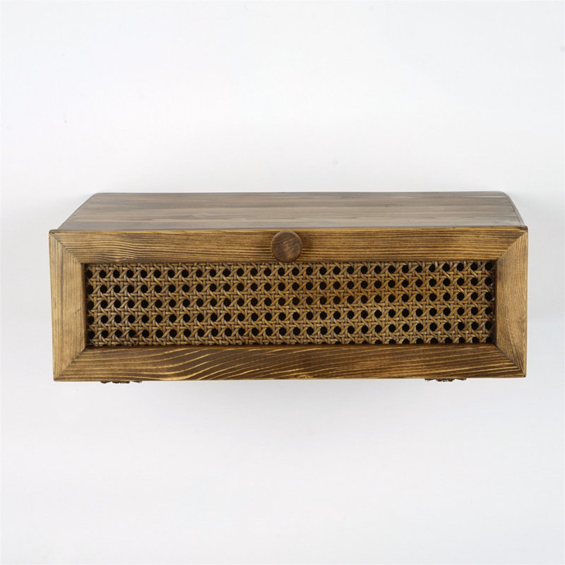 Solid Wood Accent Shelf, Brown