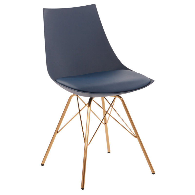 Chaise d'appoint Chunyi, Marine / doré