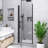30 In. W X 75 In. H Reversible Pivot Semi-Frameless Shower Door In Matte Black Finish