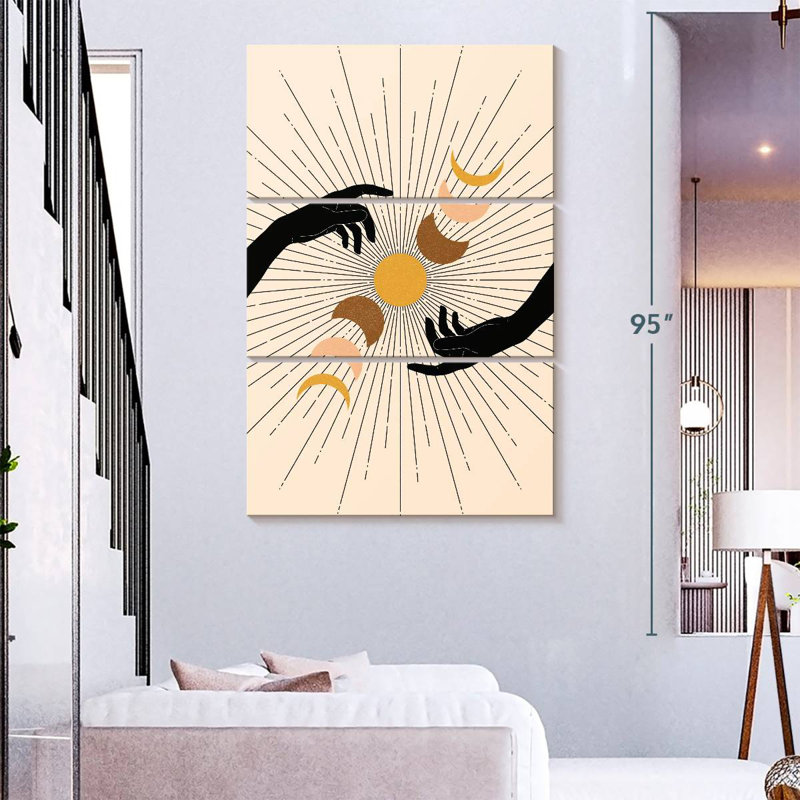 Cycles de lune Adella Boho, H 74 po x l 48 po