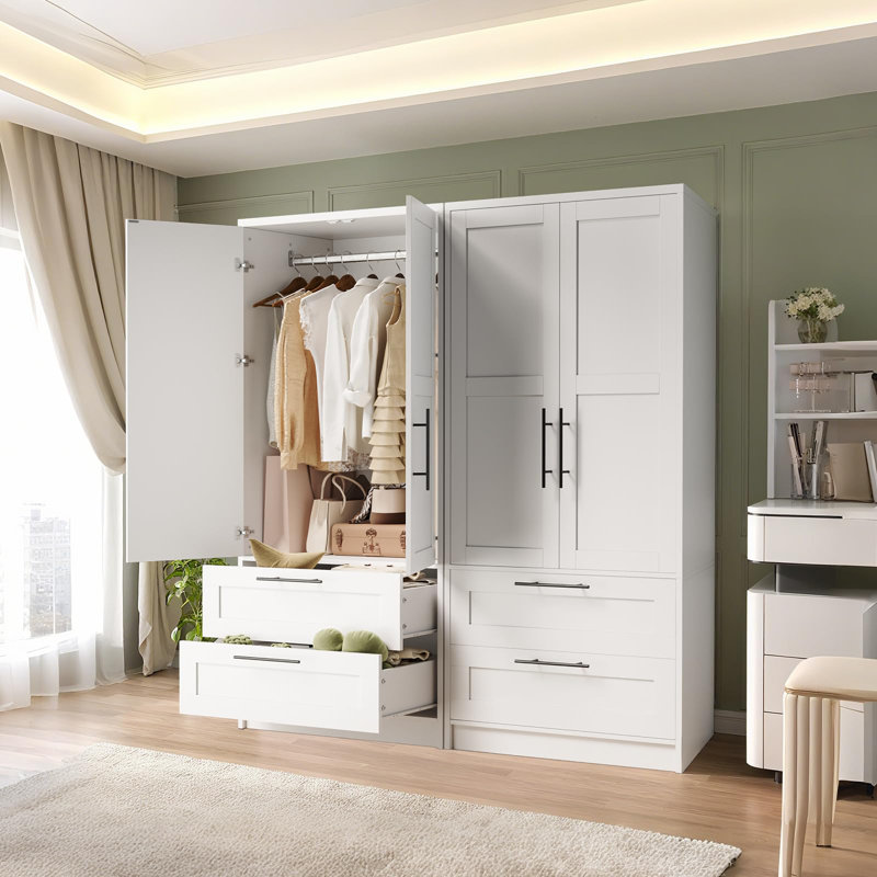 Armoire de rangement pour vêtements autoportante