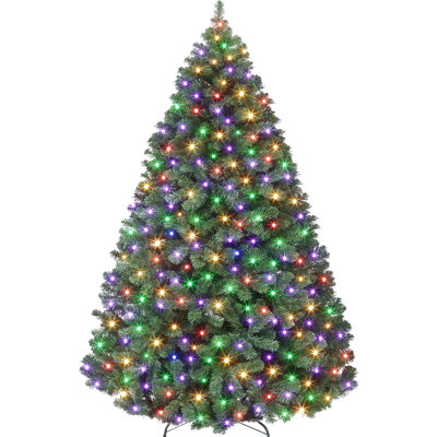 Christmas Tree - 7.5Ft Artificial Christmas Tree With 500 RGBW LED Lights And 9 Color Changing Modes