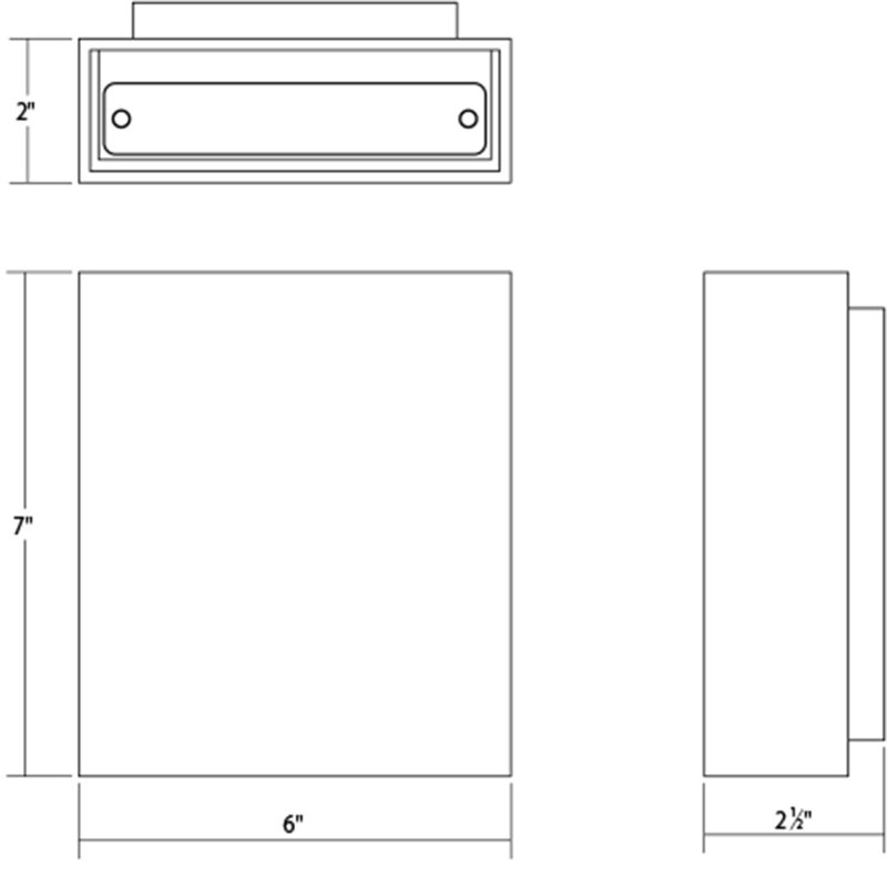 Inside-Out Aluminum LED Wall Light, Textured Bronze