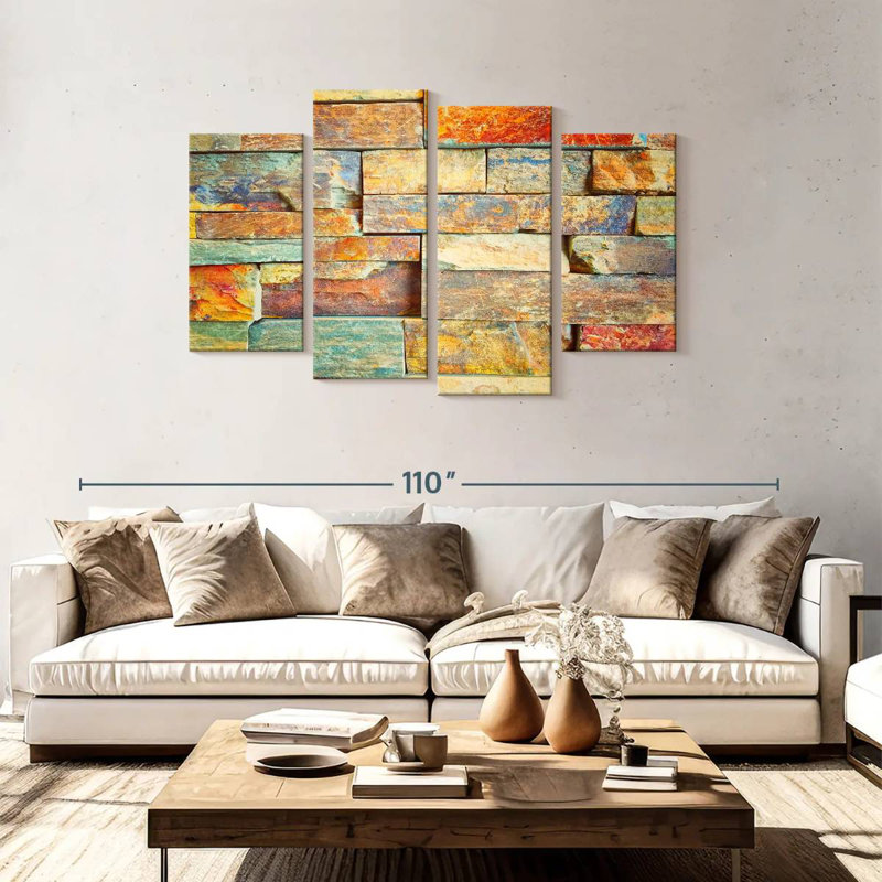 Lilie Radiant Brick, 48" H x 75" W