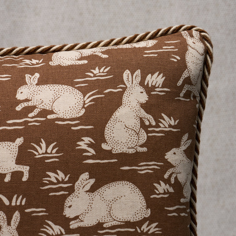 Cottontails Cotton Blend Throw Square Pillow Cover & Insert