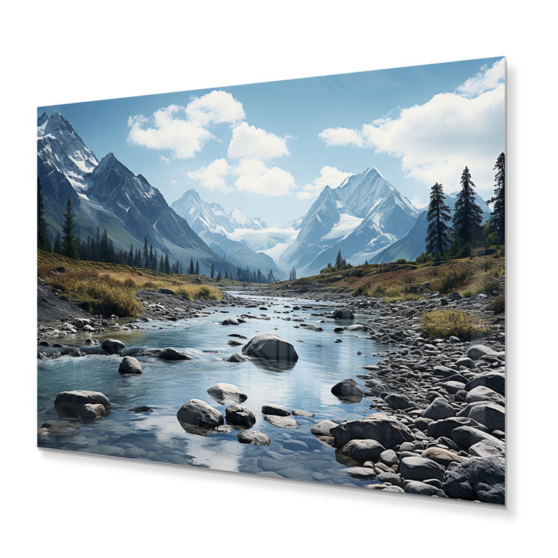 Canada Rocky Mountain Majesty II - impression sans cadre sur métal, H 16 po x l 32 po x P 1 po