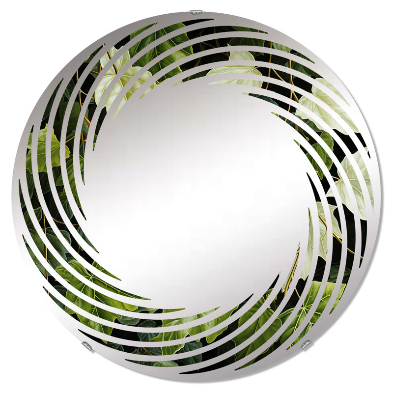 Miroir mural en spirale ivoire Ivy, 31,4 po x 31,4 po