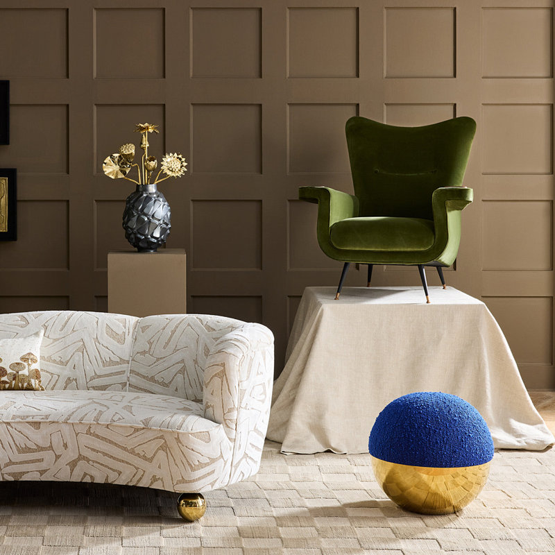 Alphaville Round Footstool Ottoman
