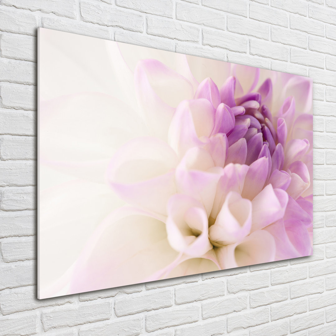 Glasbild White Dahlia