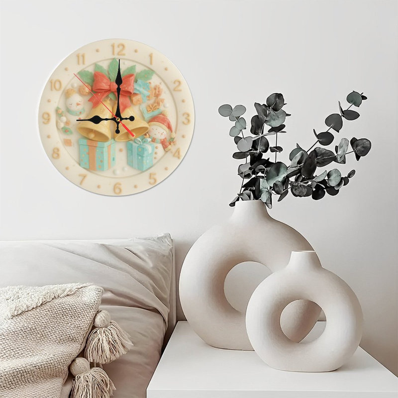 Horloge-avec-bois-de-cerf-arbres