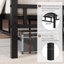 Structure de lit à baldaquin double avec tête et pied de lit, plateforme de sommier avec support à lattes en métal, aucun sommier requis, assemblage facile-110089848