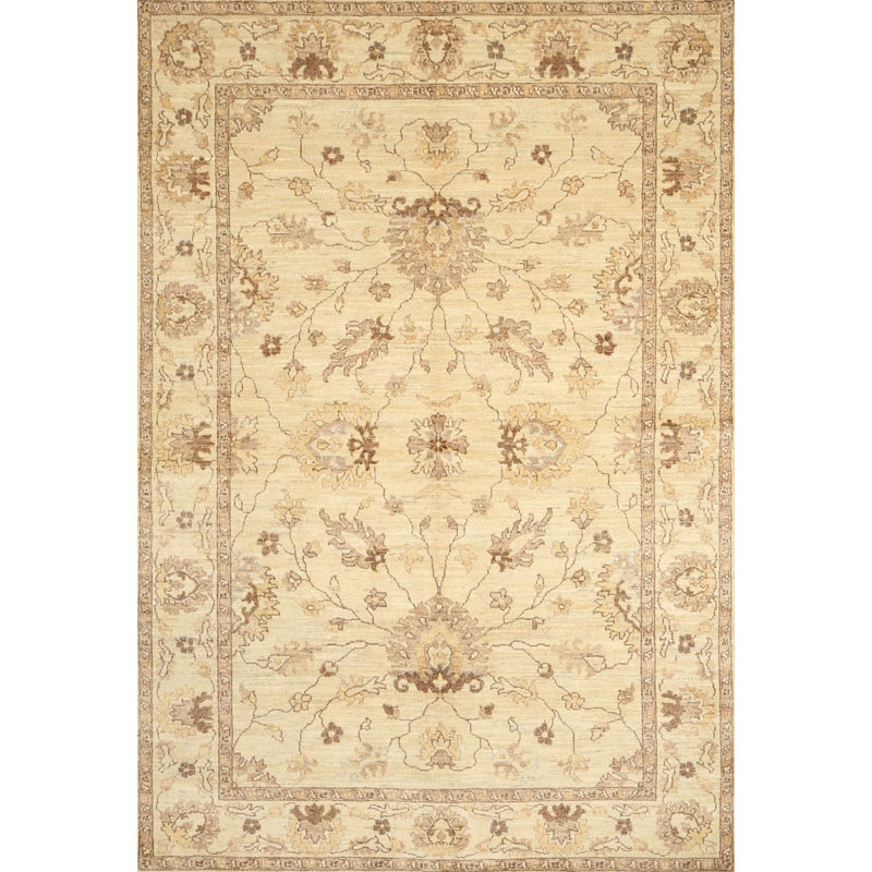 Tapis traditionnel beige / brun Winthrope, Rectangle 5 pi x 8 pi