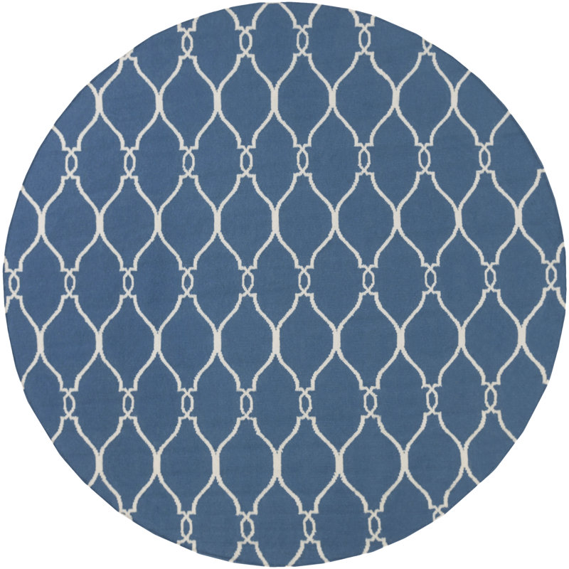 Bansi Wool Geometric Indoor Rug, Round 8'