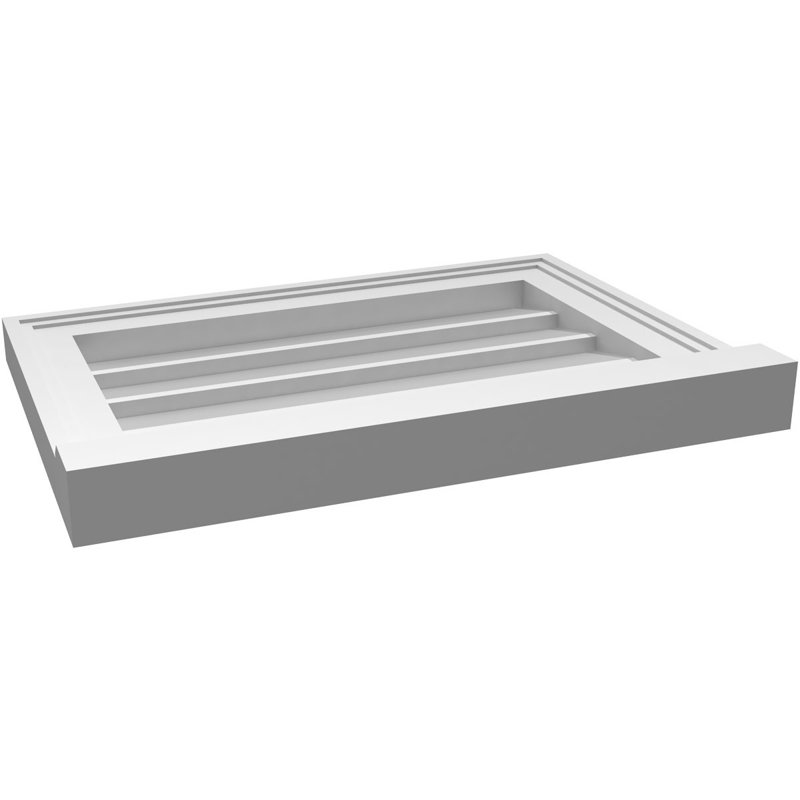 Cadre de seuil Brickmould, brun clair apprêté, H 14 po x l 20 po x P 2 po