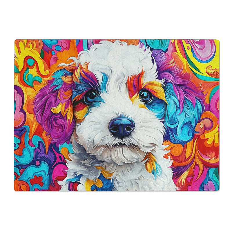 Cockapoo Dog Vol.4  Glass Chopping Board