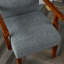 Fabric Accent Arm Chair Set of 2 with Round Wood Table-112553923