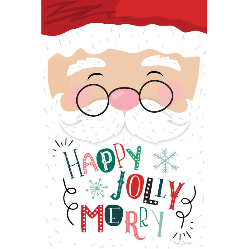 «Happy Jolly Merry Santa» par Nicole DeCamp, H 48 po x l 32 po