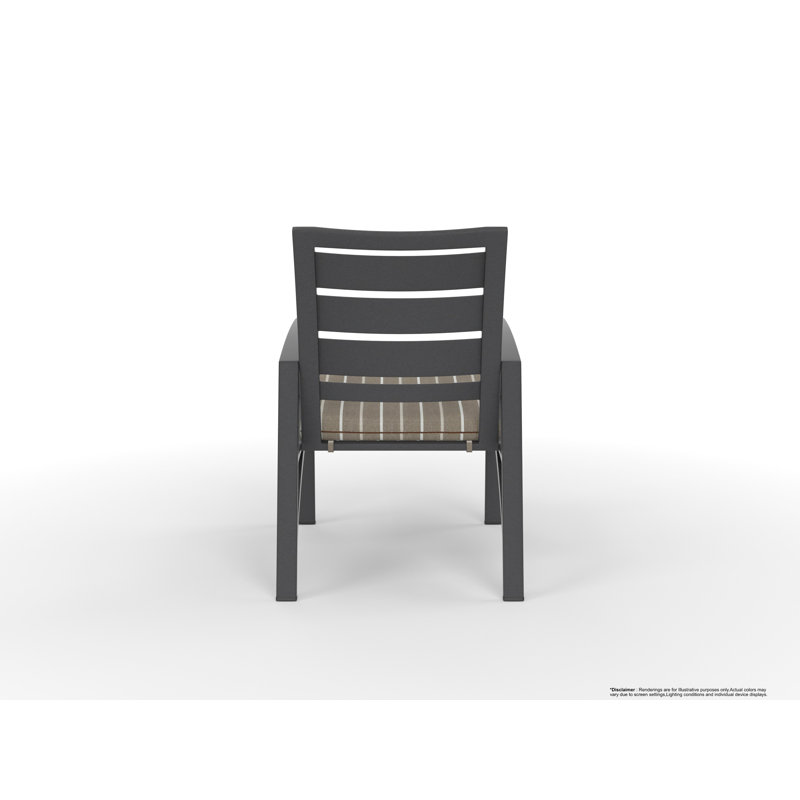 Arc Outdoor Bar Stool, Carbon Black, Surpass Stone