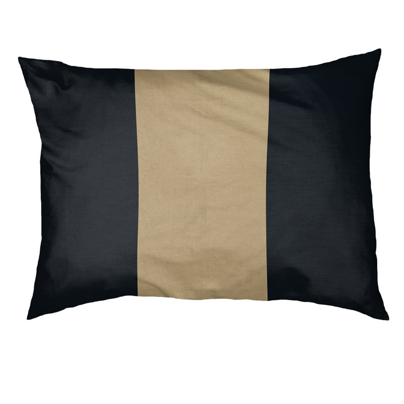 Coussin Detroit, Petit (l 28 po x P 18 po x H 6 po), Black/Gold