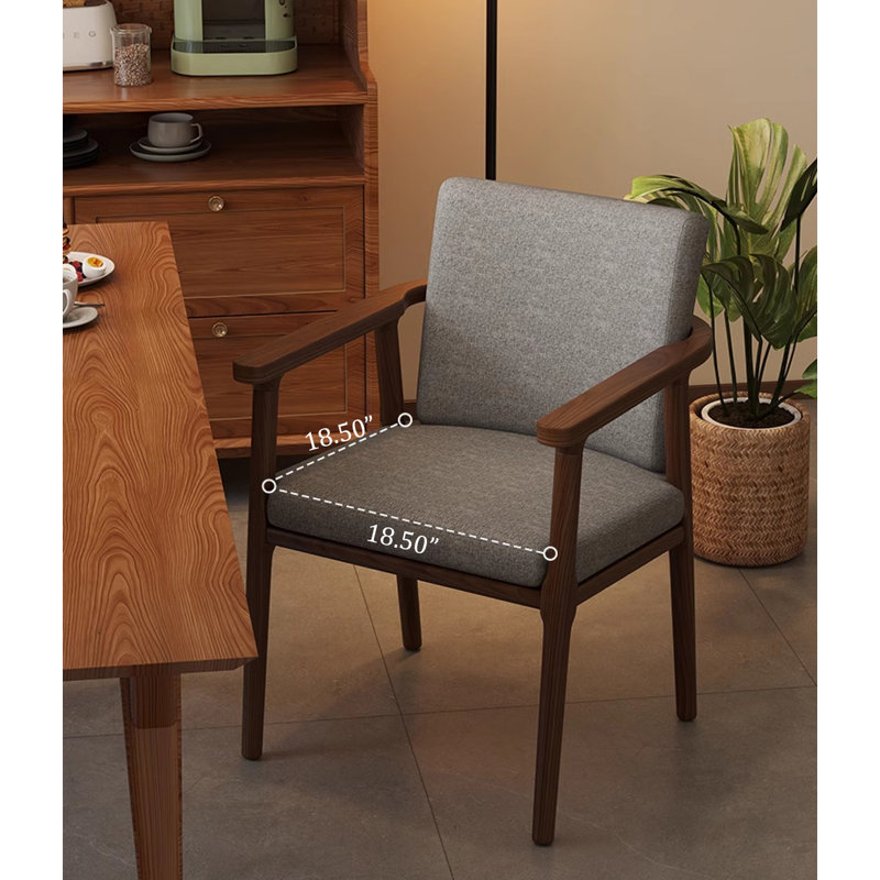 Chaise de salle à manger avec accoudoirs et dossier Nordic